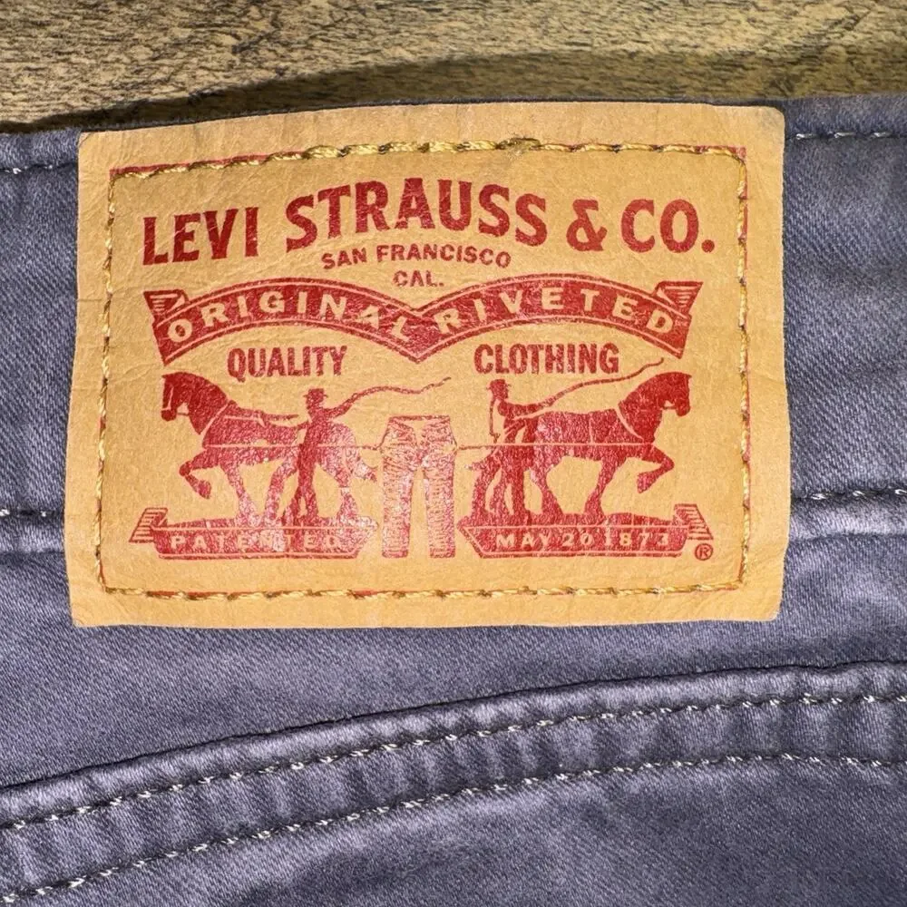 Levi's 514 Jeans Men's 32x30 Slate Blue Sunwashed Mid Rise Skinny White Tab‎